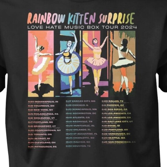Rainbow Kitten Surprise Love Hate Music Box Tour 2024 Band Fan Gift T Shirt 159 - Picture 2 of 5